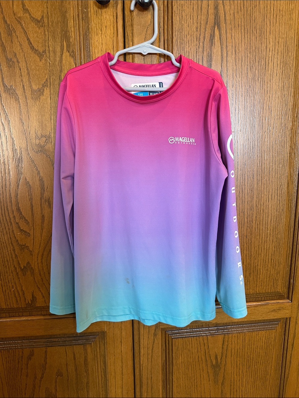 Girls Magellan fishing shirt rainbow fade